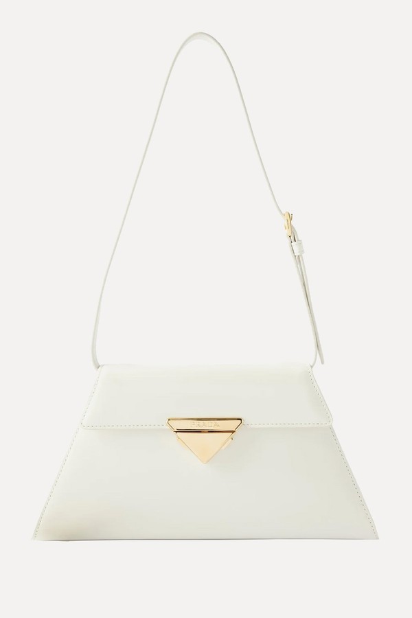 Brushed-Leather Shoulder Bag from Prada