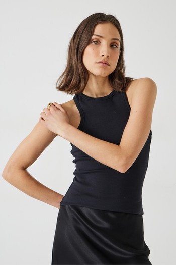 Racer Ribbed Tank Top