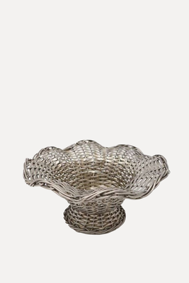 Woven Metal Fluted Bread Basket from Narchie