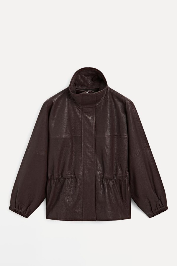 Nappa Leather Jacket With Grainy FInish