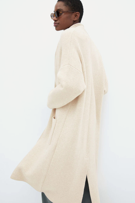 Oversized Knitted Coat With Pockets