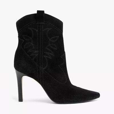 Octave Suede Stiletto Heel Ankle Boots from AND/OR