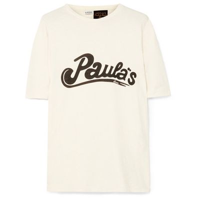 Oversized Printed Cotton & Silk-Blend T-Shirt from Loewe