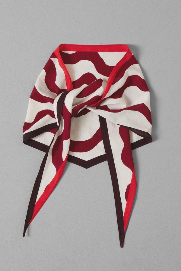 Ribbon Print Cotton Bandana from Toast