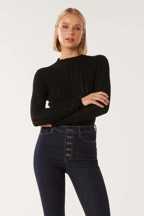 Natalie Embellished Knit Top