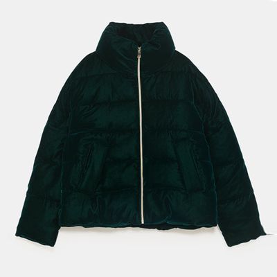 Velvet Padded Jacket from Zara