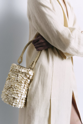 Mini Bucket Bag With Seashells from Zara