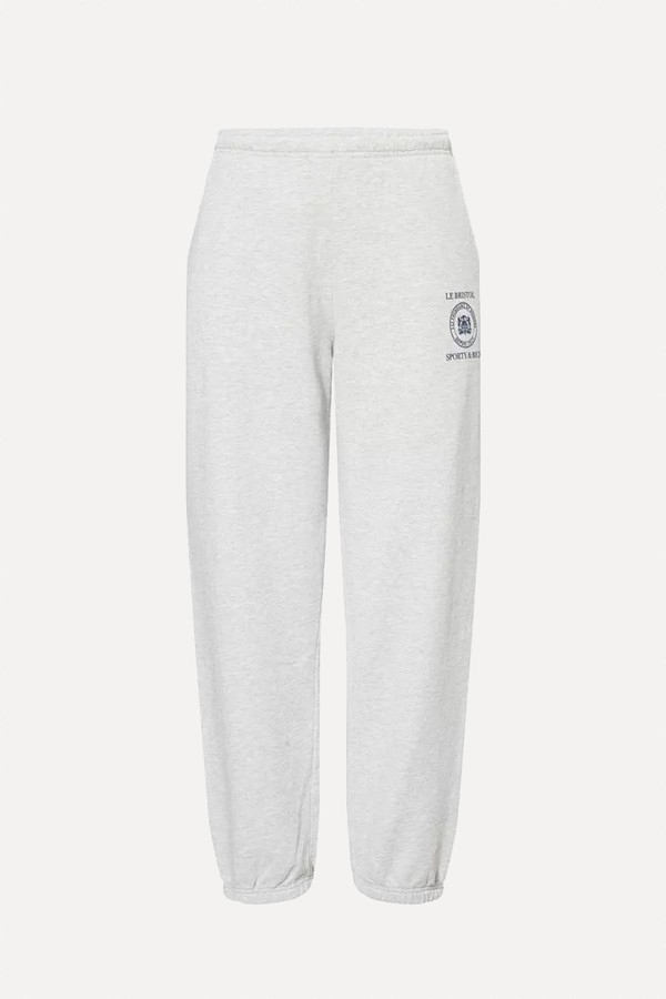 Bristol Crest Cotton-Blend Jogging Bottoms from Sporty & Rich x Le Bristol Paris