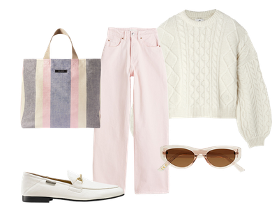 how to wear pastel jeans - how to wear pink jeans - pink jeans