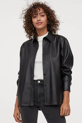 Imitation Leather Shirt from H&M