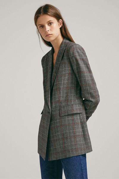 Checked Wool Blazer