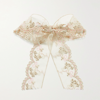 Lacey Embroidered Tulle Hair Clip from Lelet NY