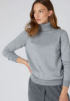 Polo Neck Sweater With Lurex from N.Peal