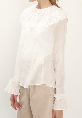 Irene Lace Ruffle Collar Top from Storets