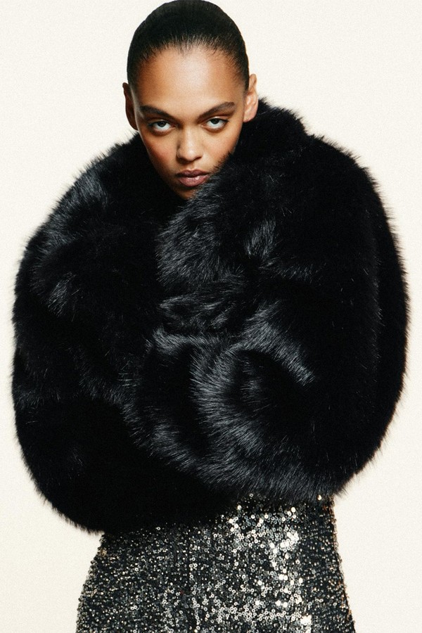 Short Faux Fur Coat from Zara