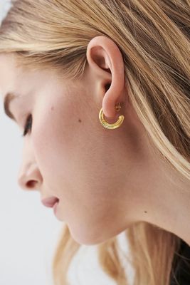 Small Ridge Hoop Earrings, £105 | Missoma