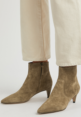 Derst 60 Taupe Suede Ankle Boots from Isabel Marant