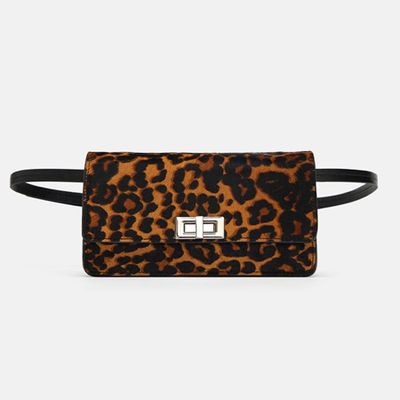 Leather Leopard Print Crossbody Belt Bag from Zara