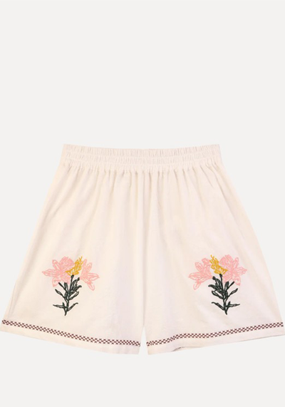 Caspia Shorts With Embroidery 