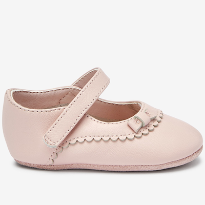 Leather Mary Jane Pram Shoes 