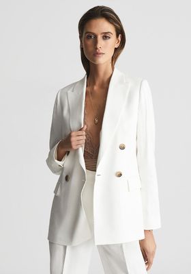 Willow Linen Blend Double Breasted Blazer