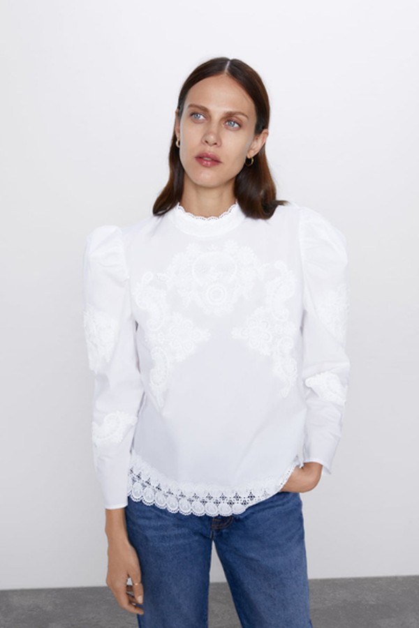 Combined Poplin Blouse