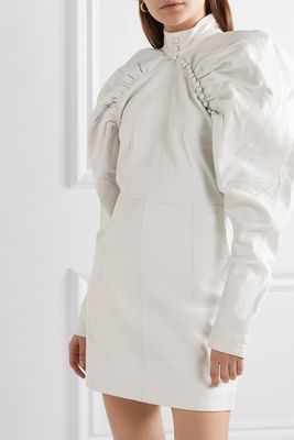 Kim Button-Detailed Leather Mini Dress, £425 | Rotate Birger Christensen