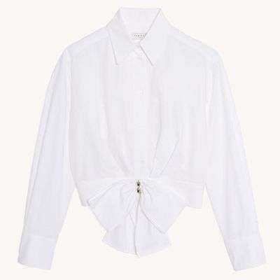 Cropped Shirt With Removable Bow from Sandro