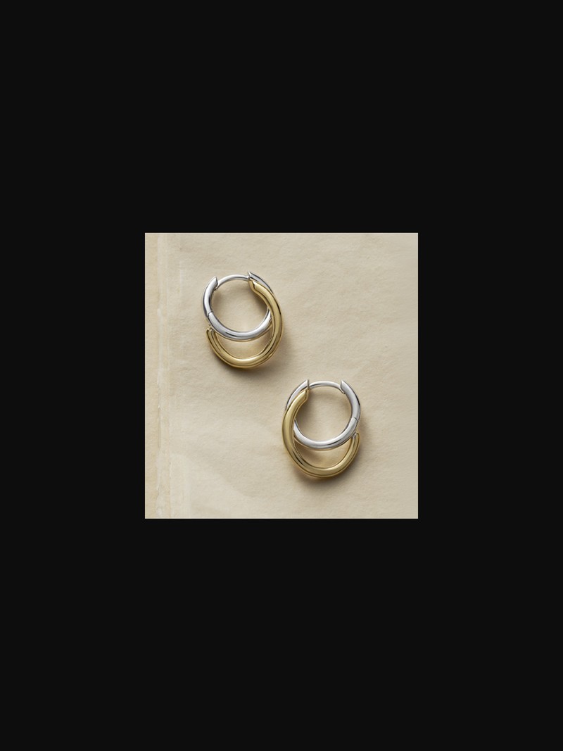 Small Mixed Metal Spiralis Hoops from Otiumberg