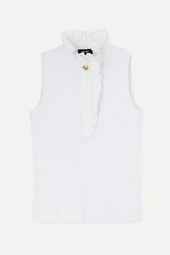 Statement Frill Collar Layering Sleeveless Blouse from ME+EM