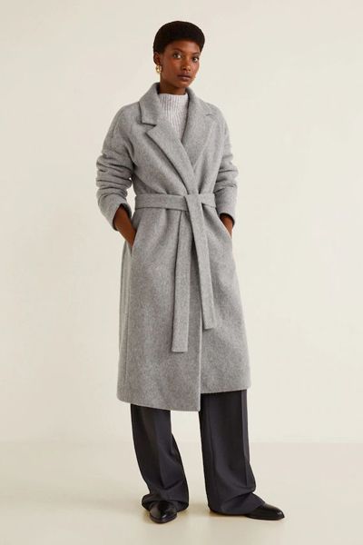 Belted Wool Coat from Mango