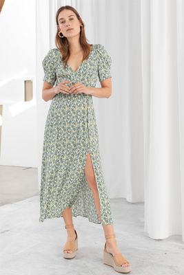 Floral Puff Sleeve Midi Dress from & Other Stories