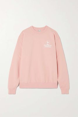 Printed Cotton Jersey Sweatshirt  from Sporty & Rich 