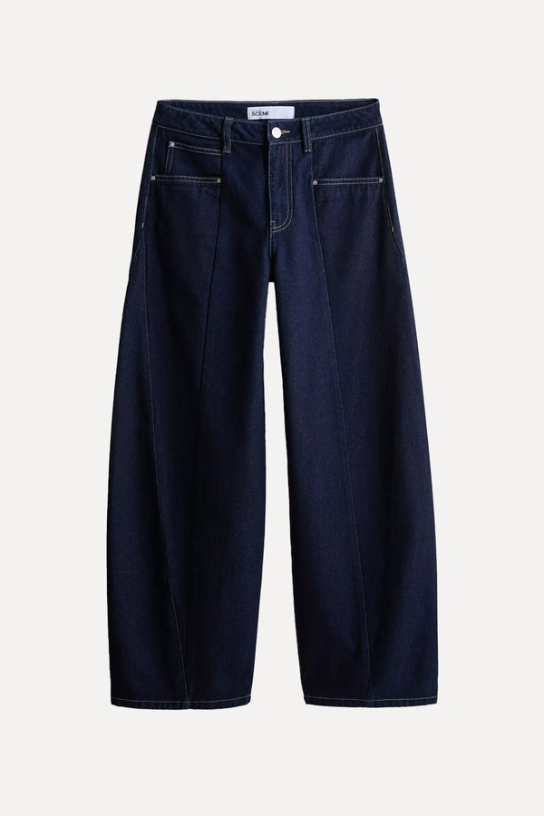 Scene Cotton Denim Barrel Leg Jeans from Primark