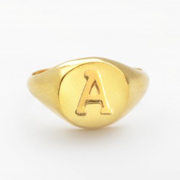 Gold Initial Signet Ring from Ottoman Hands