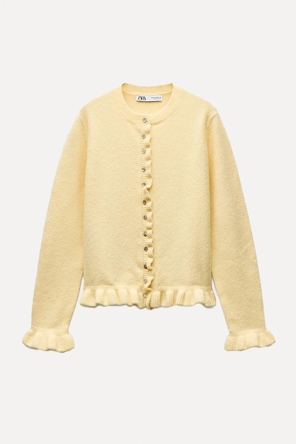 Ruffled Knit Cardigan from Zara