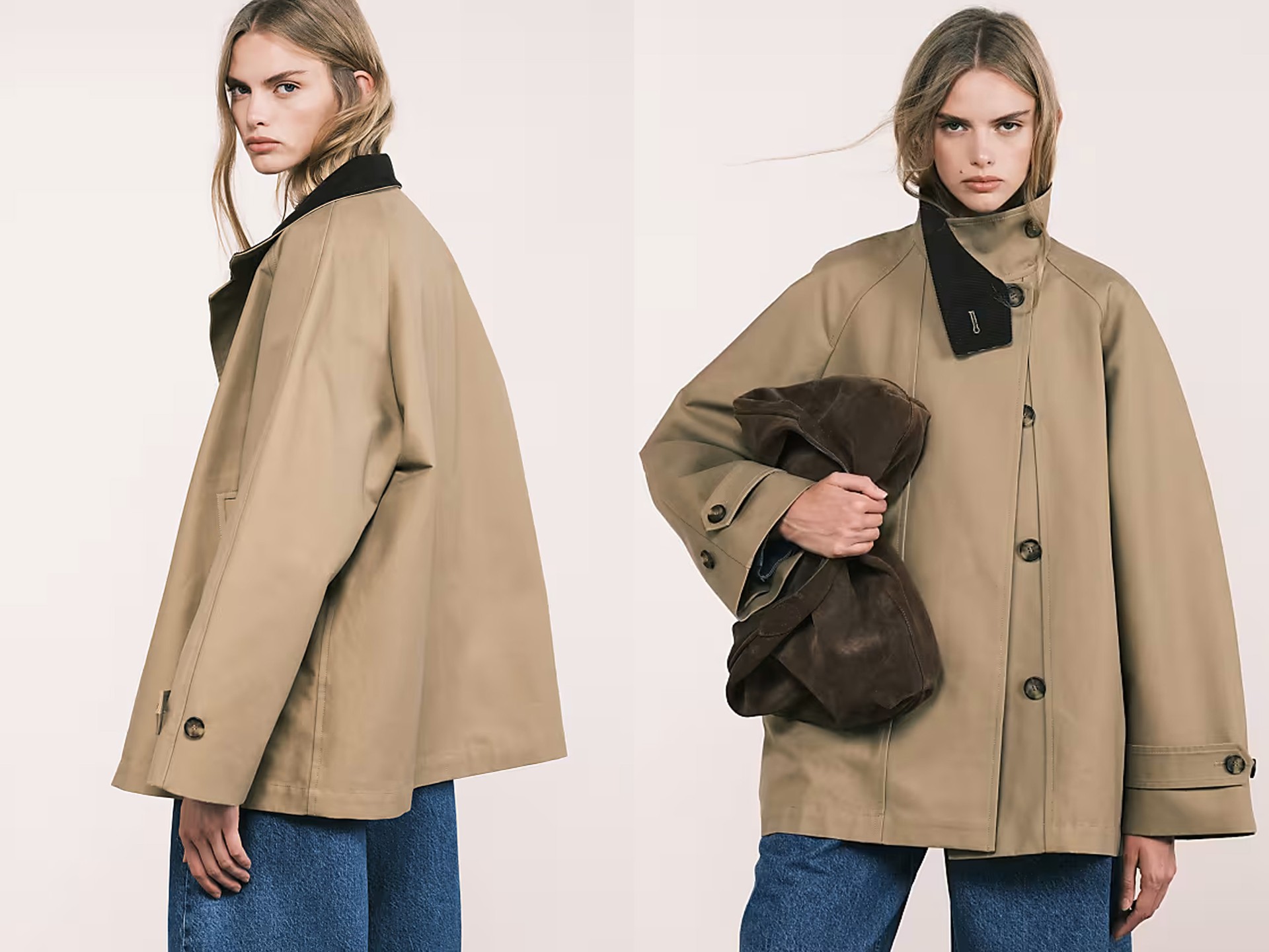 Waxed Cotton Trench Jacket from ARKET