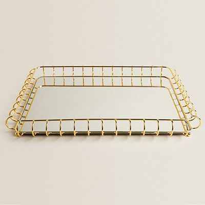 Metal & Mirror Tray from Zara