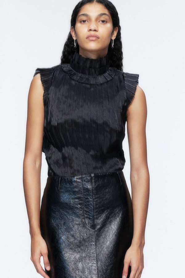 Frilled Pleated Top