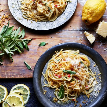 Pasta With Lemon, Sage, Chilli & Parmesan