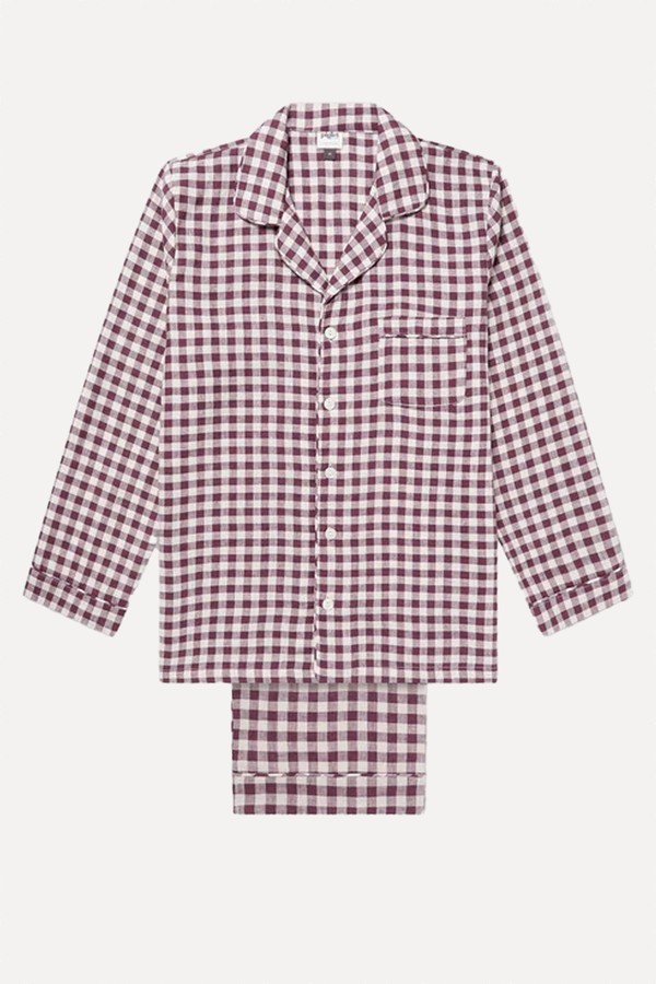 Gingham Pyjama Trouser Set from Piglet In Bed
