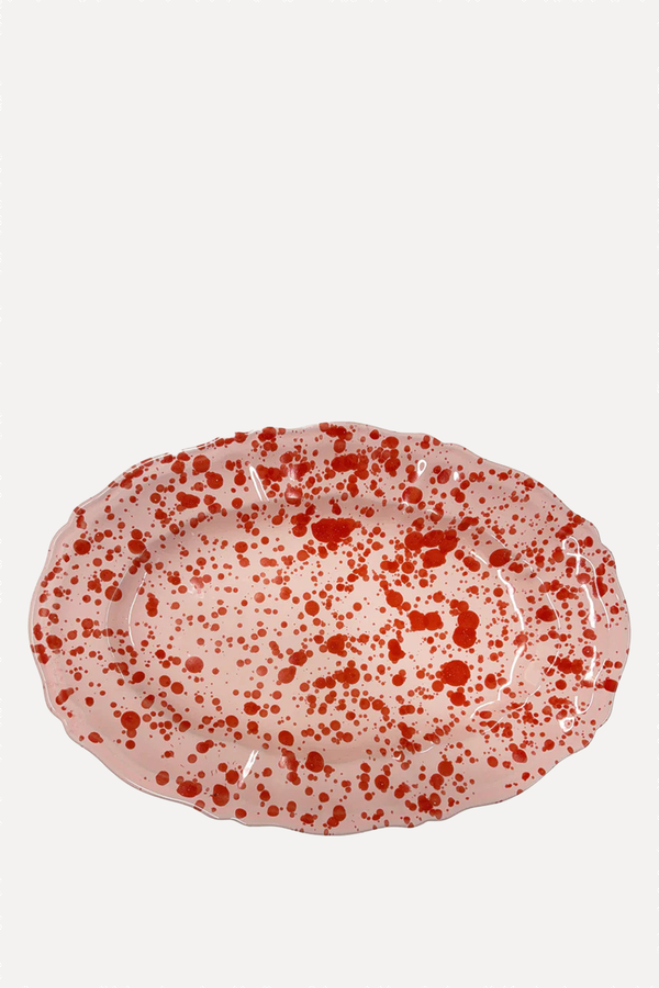 Medium Splatterware Oval Platter from LampLDN 
