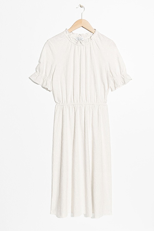 Embroidered Eyelet Ruffled Dress from & Other Stories