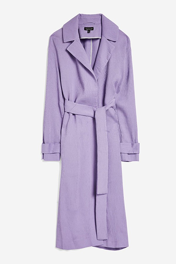 Plisse Belted Duster Coat