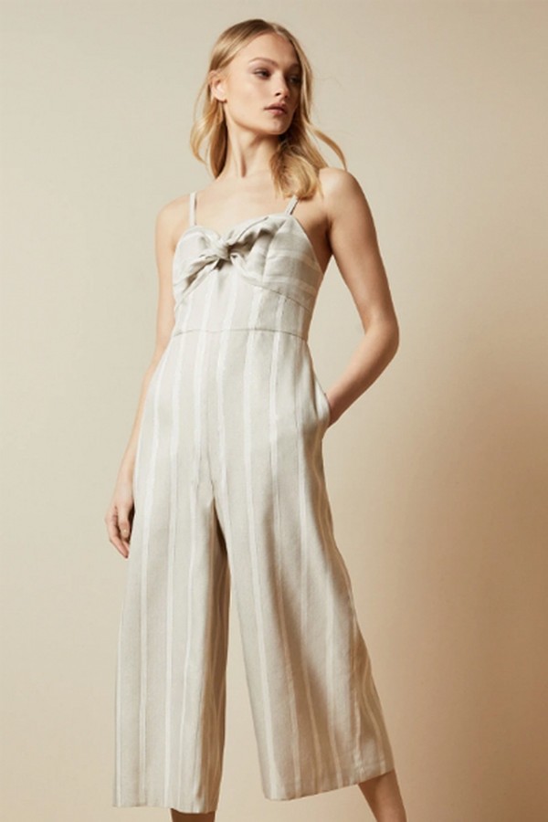Daceyy Linen Striped Jumpsuit