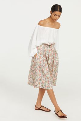 Patterned Paper Bag Skirt from H&M
