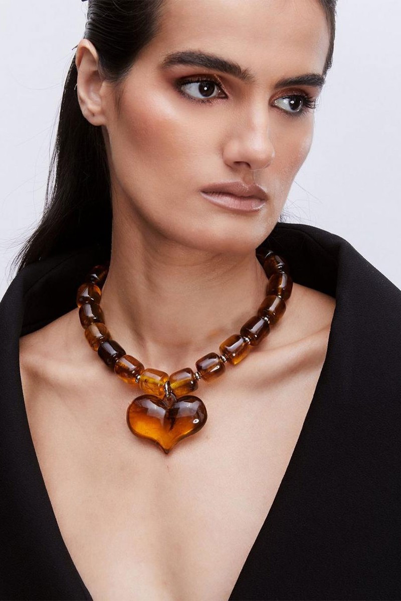 Amore Amber Bead Necklace