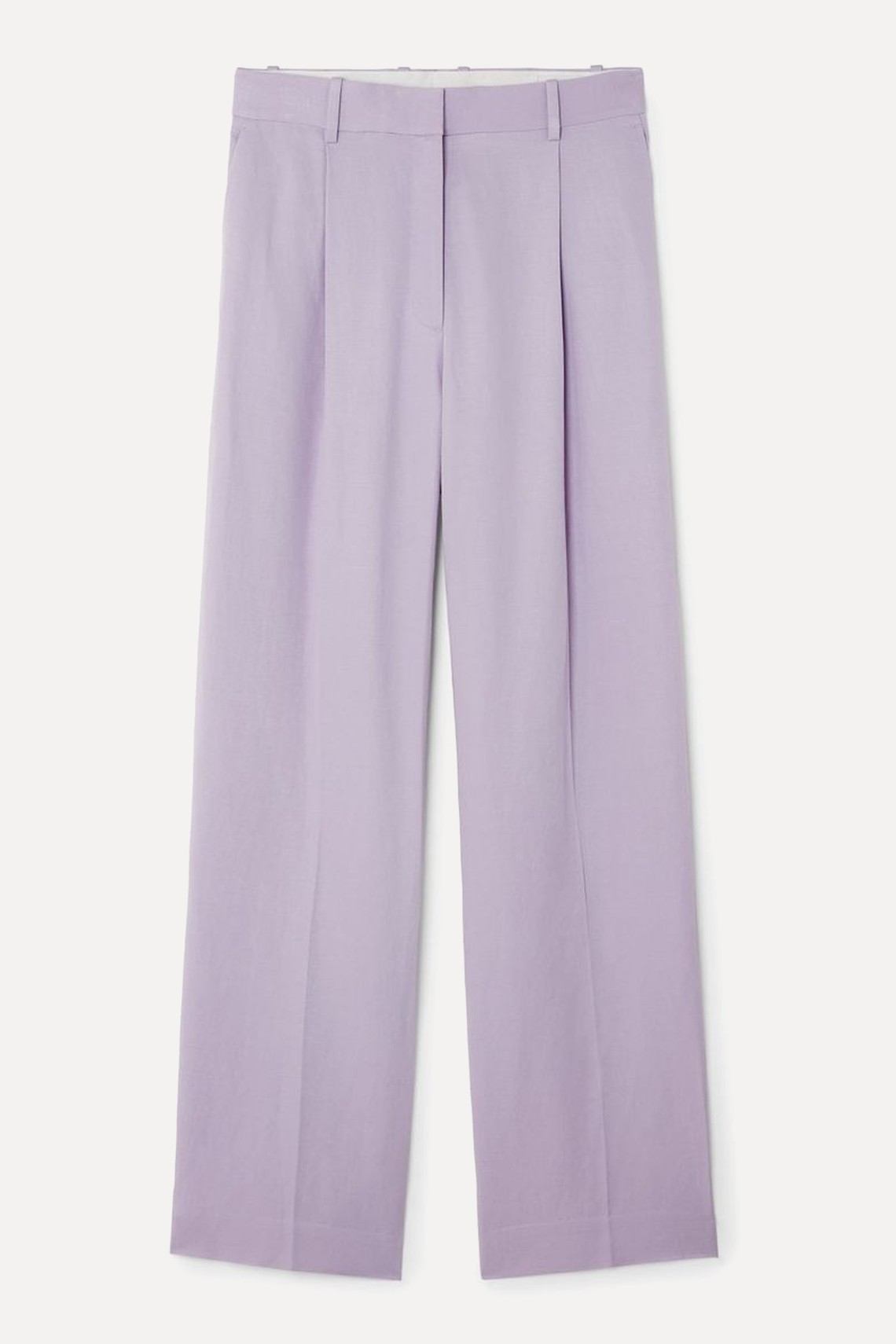 Pleated Linen-Blend Wide-Leg Trousers from COS