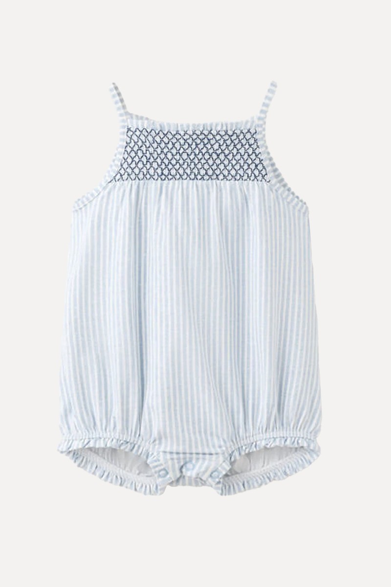 Stripey Rompersuit With Shirred Detail from Mango