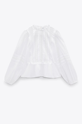 Romantic Blouse With Pintucks from Zara